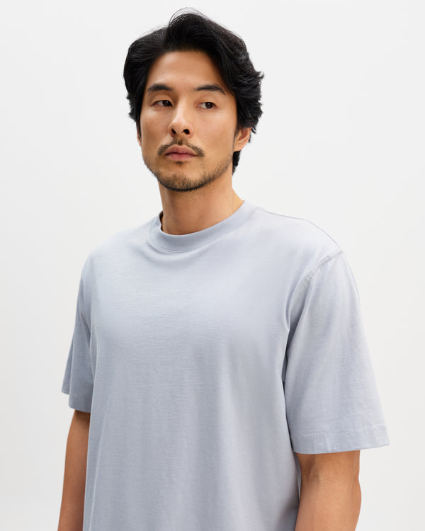 Milton - Light Blue Organic Compact Cotton T-Shirt