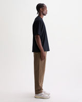 Milton - Navy And Gold Trailing Logo Organic Cotton T-Shirt