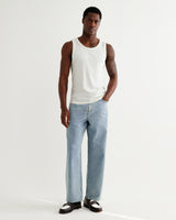 Montague - Ecru Ribbed Organic Cotton Vest