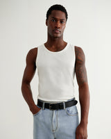 Montague - Ecru Ribbed Organic Cotton Vest