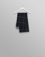 Eden - Navy And Green Check Merino Wool Scarf