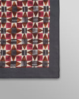 Sloane - Burgundy Painted Geometric Neck Scarf