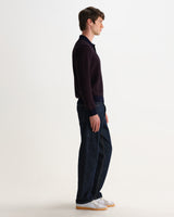 OBAN L/S POLO MINI GEO MULTI BROWN / NAVY