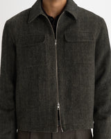 OSIER JACKET BRUSHED HERRINGBONE BROWN / BLACK