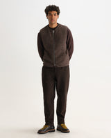 OSSIAN GILET BOBBLE WOOL DUSTY BROWN