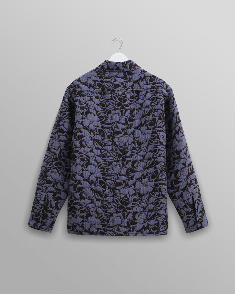Otto Overshirt Black/Blue Floral Quilt
