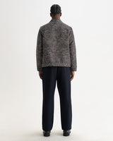 PARK JACKET GEO WAVE JACQUARD NAVY / BROWN
