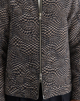 PARK JACKET GEO WAVE JACQUARD NAVY / BROWN