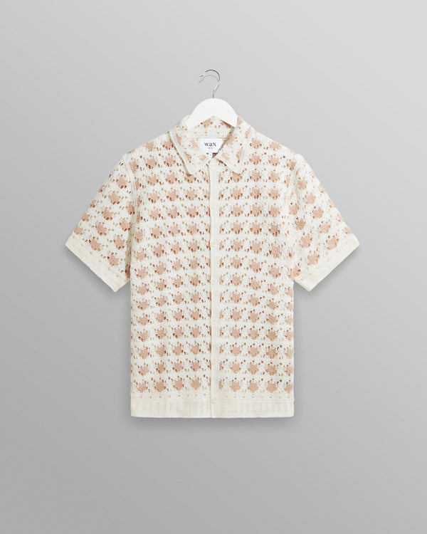 Porto Shirt Ecru Splash Crochet