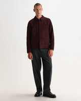 ROMER OVERSHIRT CHECK QUILT DARK BURGUNDY