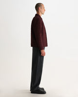 ROMER OVERSHIRT CHECK QUILT DARK BURGUNDY