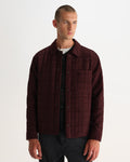 ROMER OVERSHIRT CHECK QUILT DARK BURGUNDY