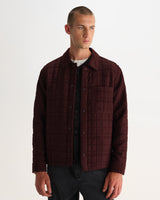 ROMER OVERSHIRT CHECK QUILT DARK BURGUNDY