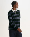 ROWHILL RUGBY MIRROR STRIPE BOTTLE GREEN / BLUE