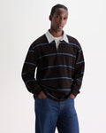ROWHILL RUGBY MIRROR STRIPE BROWN / BLUE
