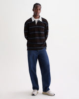ROWHILL RUGBY MIRROR STRIPE BROWN / BLUE
