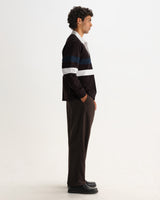 ROWHILL RUGBY LOOPBACK BROWN / NAVY
