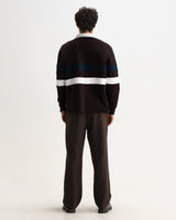 ROWHILL RUGBY LOOPBACK BROWN / NAVY