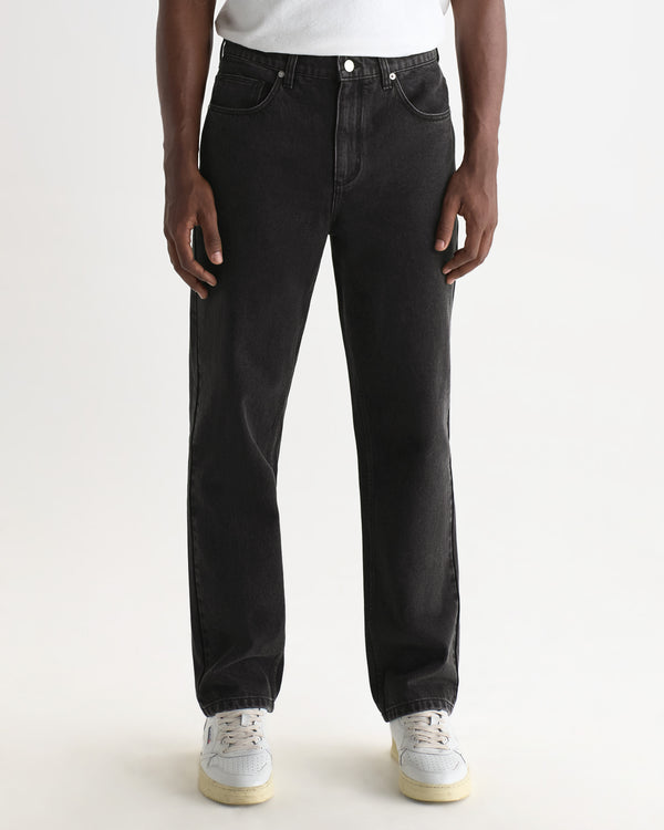 Russell - Washed Black Straight Fit Denim Jeans