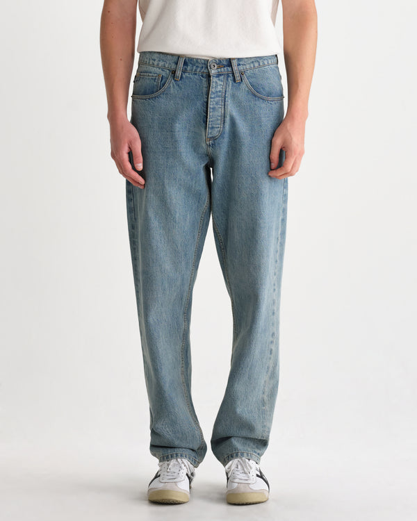 Russell – Straight-Fit-Jeans aus Selvedge-Denim in Blue Wash