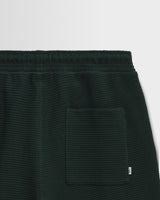 Sam - Bottle Green Textured Waffle Shorts