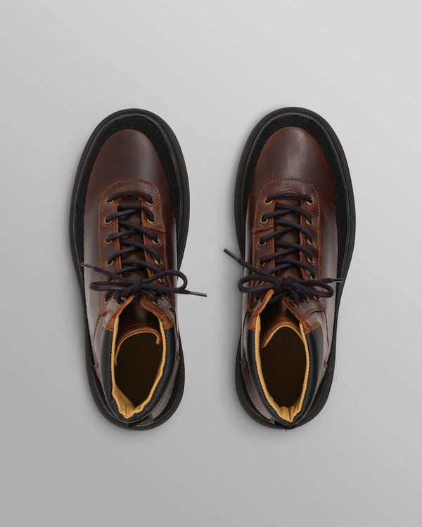 S.T. Valentin - Brown Smooth Leather Outset Boot