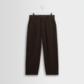 Sidford - Brown Cotton Canvas Barrel Trousers