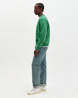Sidney - Washed Green Loopback Cotton Sweatshirt