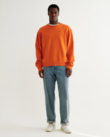Sidney - Washed Orange Loopback Cotton Sweatshirt