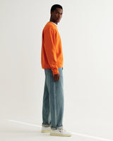 Sidney - Washed Orange Loopback Cotton Sweatshirt