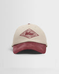 Spencer - Ecru And Burgundy Badge Cotton Sports Cap