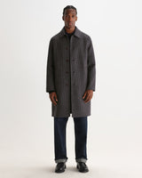 STAN COAT DOUBLE FACE CHECK NAVY / BROWN