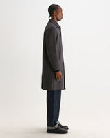 STAN COAT DOUBLE FACE CHECK NAVY / BROWN