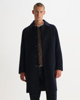 Stan - Navy Double Face Car Coat