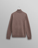 Sterling Roll Neck Coffee Wool-Cashmere