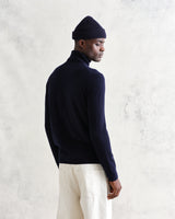 Sterling Roll Neck Navy Wool-Cashmere