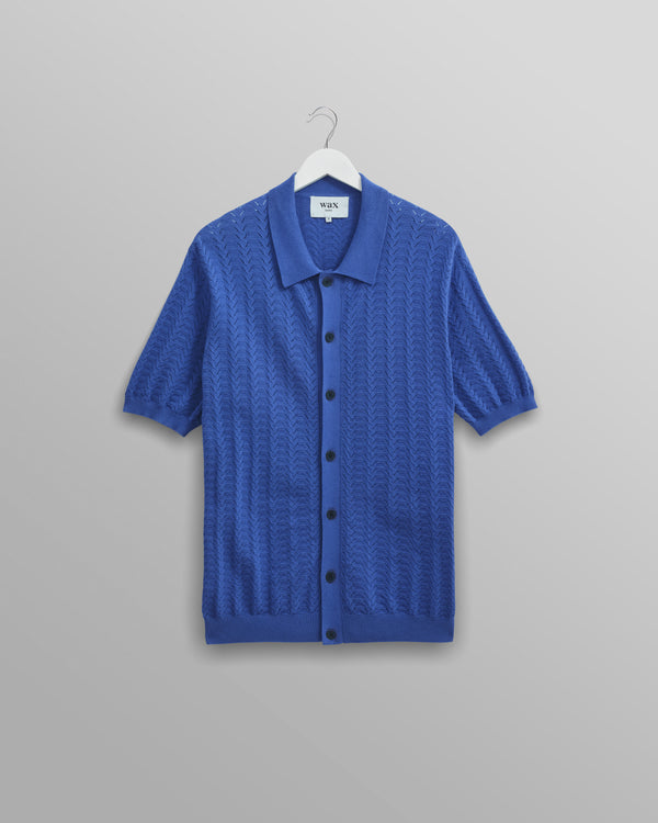 Tellaro Shirt Royal Blue Pointelle