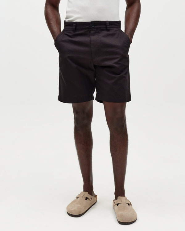 Trinity - Black Cotton Tencel Shorts
