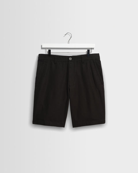 Trinity - Black Cotton Tencel Shorts