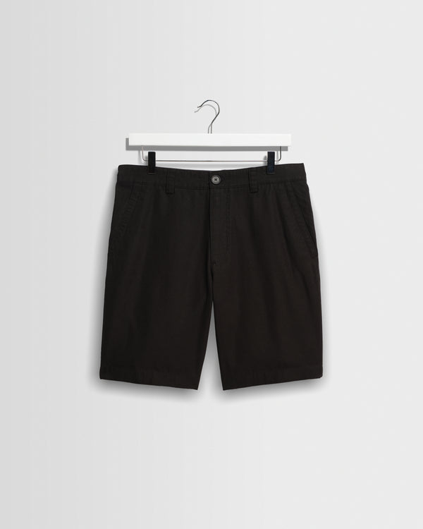 Trinity - Black Cotton Tencel Shorts
