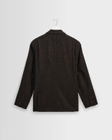 Vigo - Dark Brown Italian Wool Blend Double-Breasted Blazer