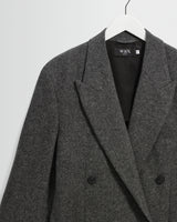 Vigo - Grey Italian Wool Blend Double-Breasted Blazer