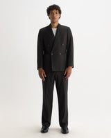 ASTON TROUSER WOOL BLEND FLECK DARK BROWN