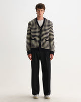 Walker - Black And Ecru Bubble Knit Cardigan
