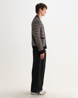 Walker - Black And Ecru Bubble Knit Cardigan
