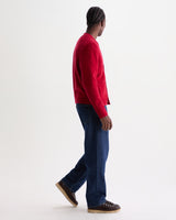 WALKER CARDIGAN FLUFFY WOOL BLEND RED