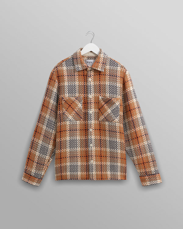 Whiting - Caramel And Ecru Giles Check Overshirt