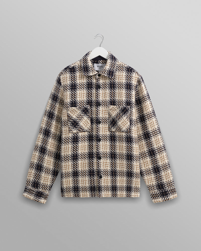 Whiting - Navy And Ecru Alley Check Overshirt