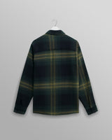 wax london Whiting - Navy And Green Ombre Check Overshirt