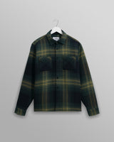 wax london Whiting - Navy And Green Ombre Check Overshirt